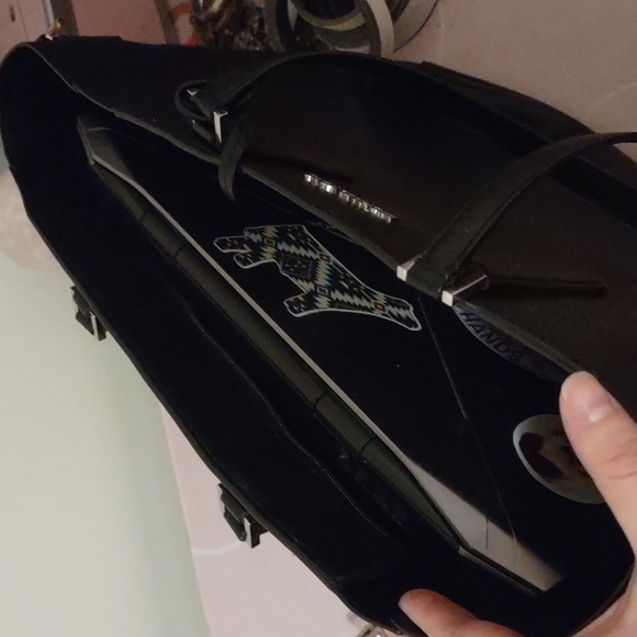 Michael Kors Kimberly Large Leather Top Zip Bonded Tote Solid Black - Picture 4 of 4